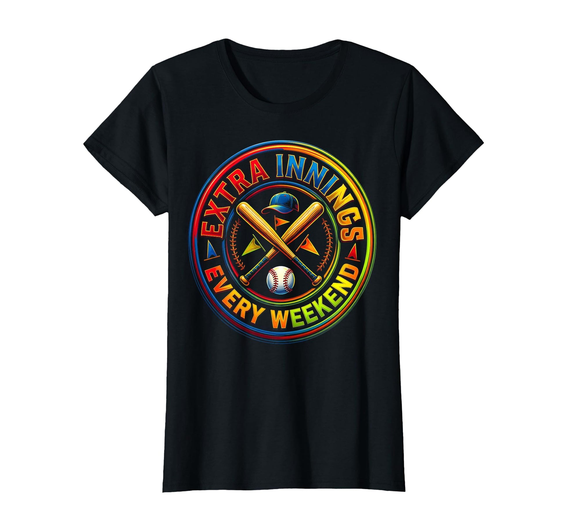 Baseball Dad Extra Innings Every T-Shirt - Custom Art Print Men Women - T-Shirt, Sweatshirt, Hoodie