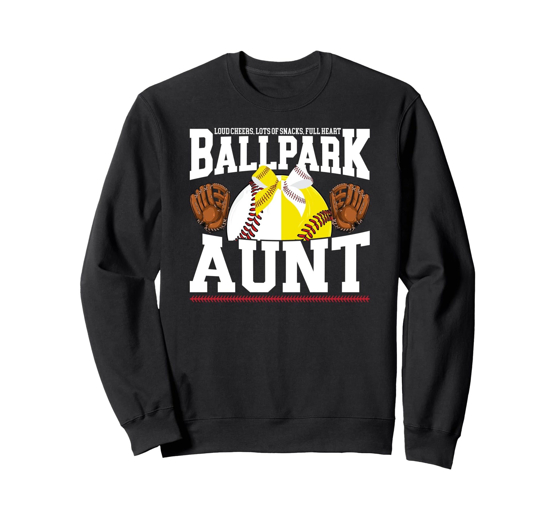 Funny Baseball Softball Aunt Sweatshirt - Aesthetic Graphic for Adults - T-Shirt, Sweatshirt, Hoodie