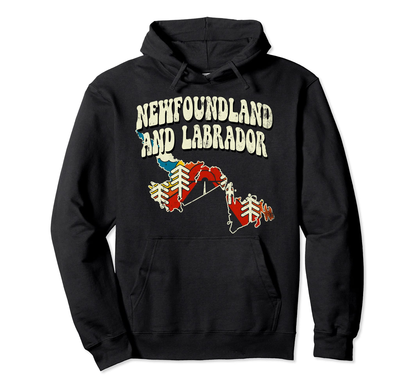 Newfoundland Labrador Province Rainbow Hoodie - Unique Graphic Men Women - T-Shirt, Sweatshirt, Hoodie