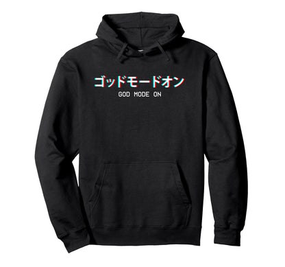 God Mode Japanese Vaporwave Aesthetic Egirl Hoodie - Graphic Print Unisex - T-Shirt, Sweatshirt, Hoodie
