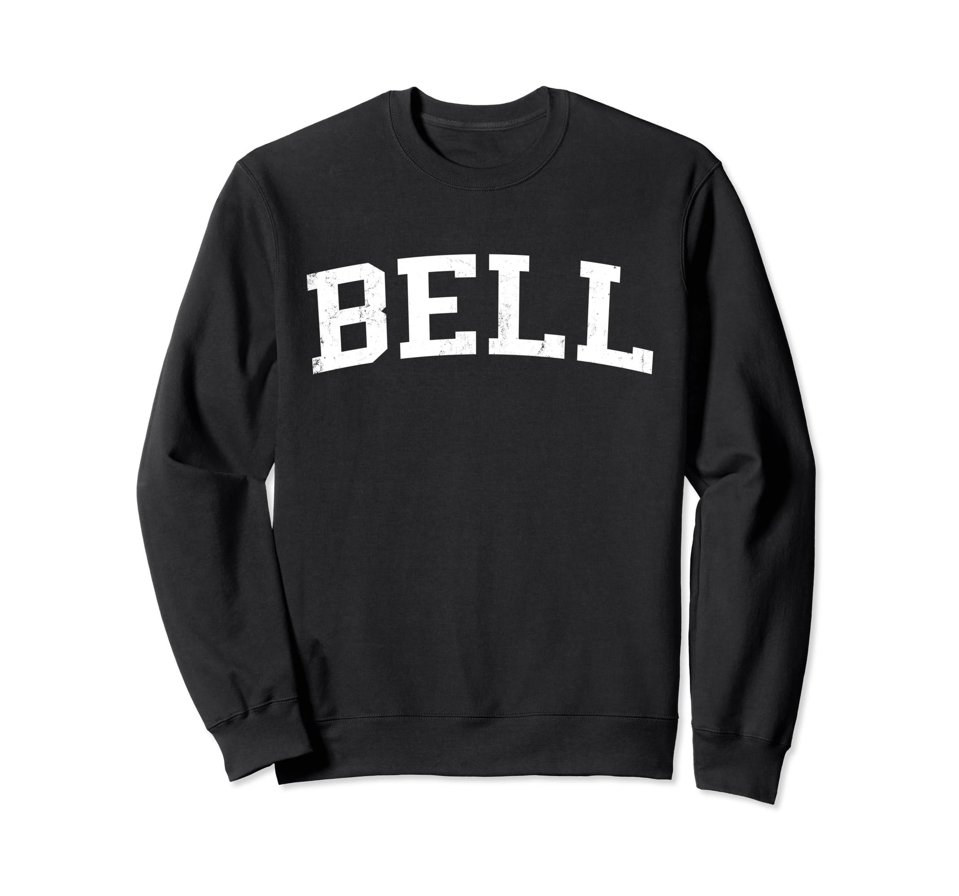 Bell Ca Distressed White Varsity Sweatshirt - Unique Graphic Unisex - T-Shirt, Sweatshirt, Hoodie