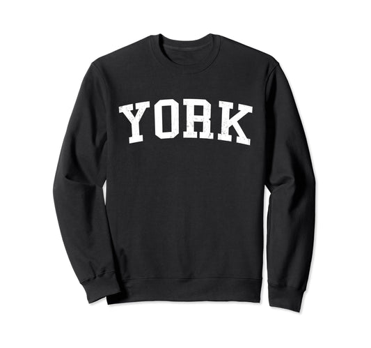 York Pa Distressed White Varsity Sweatshirt - Unique Graphic Unisex - T-Shirt, Sweatshirt, Hoodie