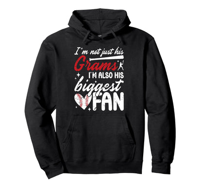 His Biggest Fan Baseball Grams Baseball Hoodie - Trendy Graphic Men Women - T-Shirt, Sweatshirt, Hoodie