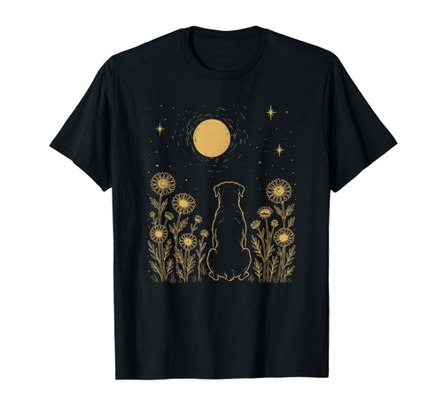 Boho Floral Rottweiler Moon Rottweiler T-Shirt - Novelty Apparel Men Women - T-Shirt, Sweatshirt, Hoodie