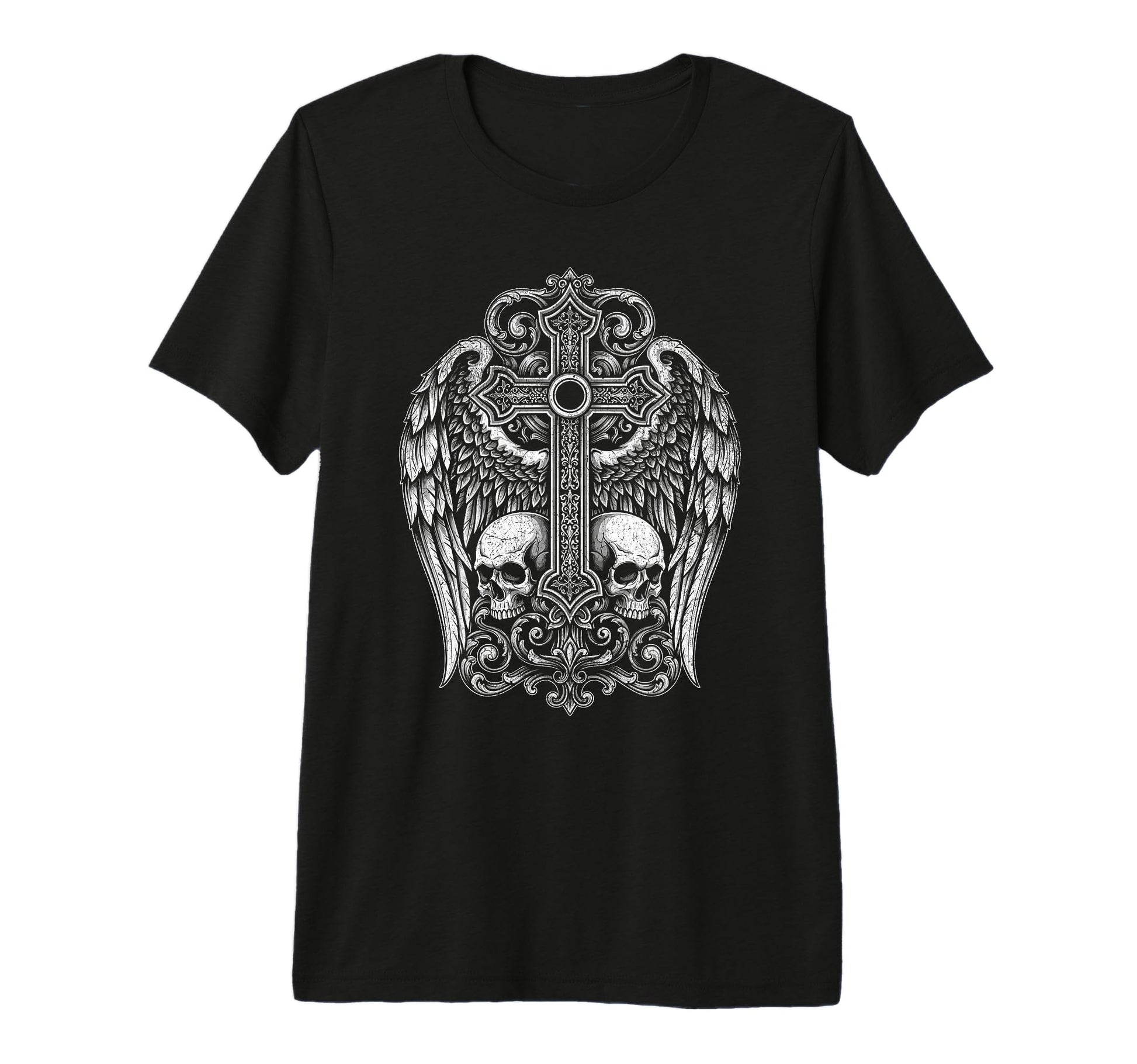 Cross Skull Gothic Grunge Y2K Alt T-Shirt - Unique Graphic for Adults - T-Shirt, Sweatshirt, Hoodie