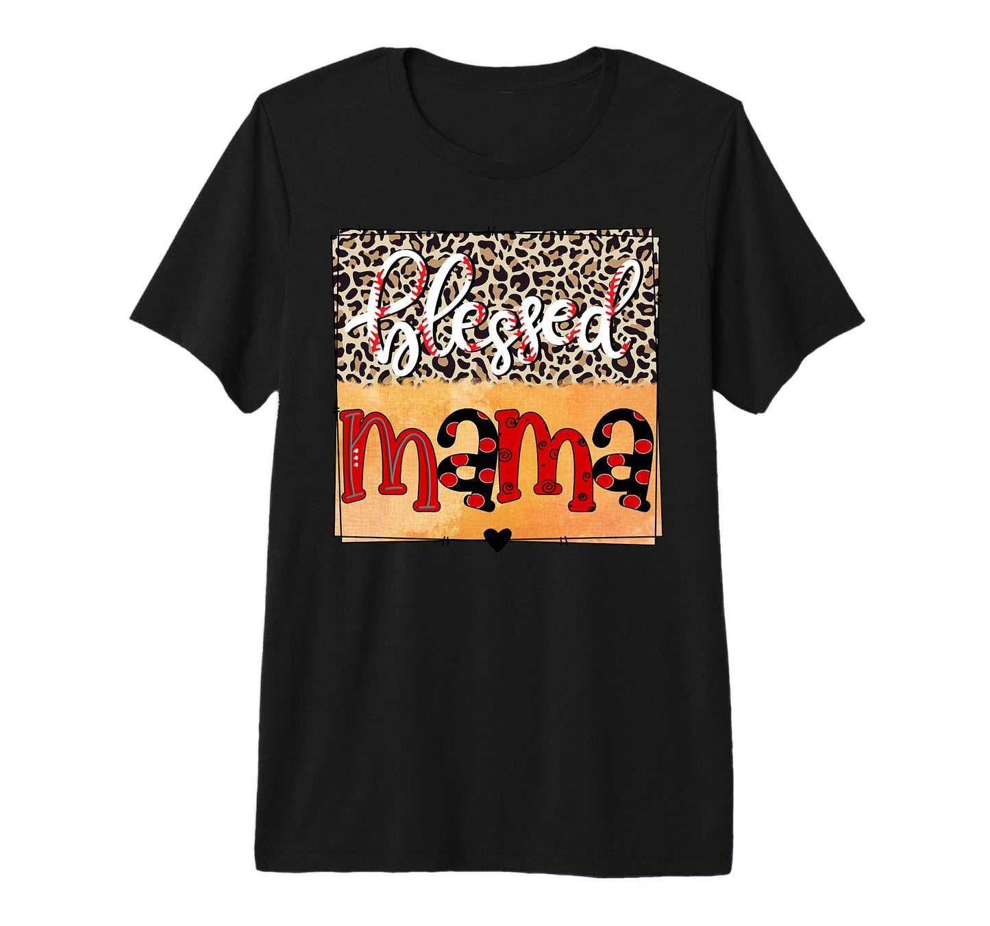 Blessed Mama Baseball Mom Softball T-Shirt - Streetwear Style Men Women - T-Shirt, Sweatshirt, Hoodie