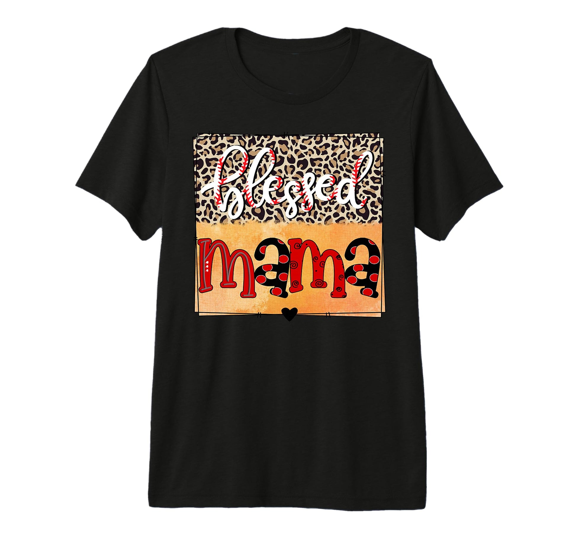 Blessed Mama Baseball Mom Softball T-Shirt - Streetwear Style Men Women - T-Shirt, Sweatshirt, Hoodie