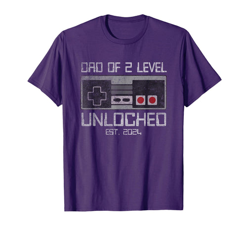 Daddy Again Leveled Up To Dad 2 Two T-Shirt - Unique Graphic for Adults - T-Shirt, Sweatshirt, Hoodie