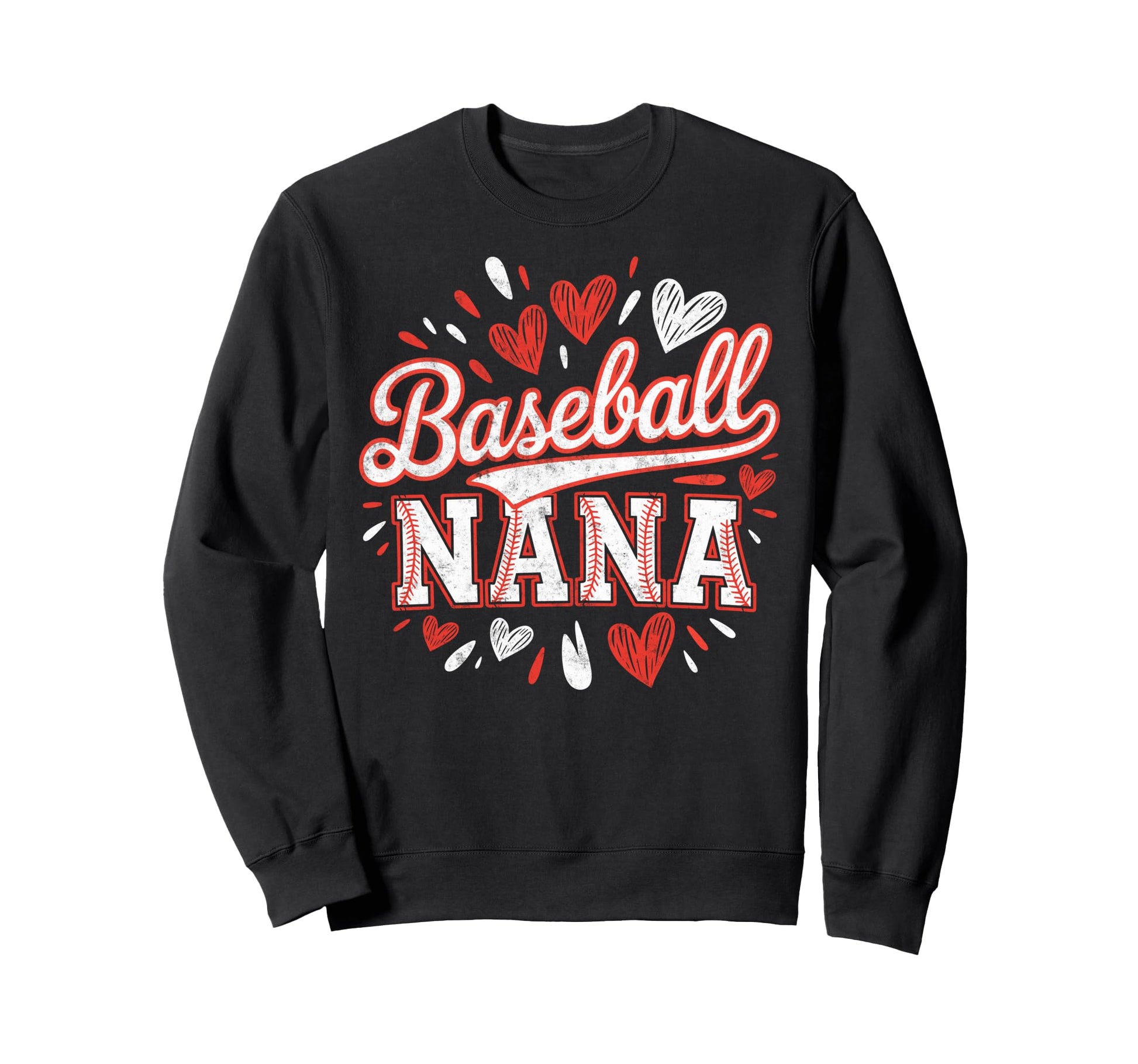 Baseball Nana Grandma Player Fan Sweatshirt - Aesthetic Graphic Men Women - T-Shirt, Sweatshirt, Hoodie