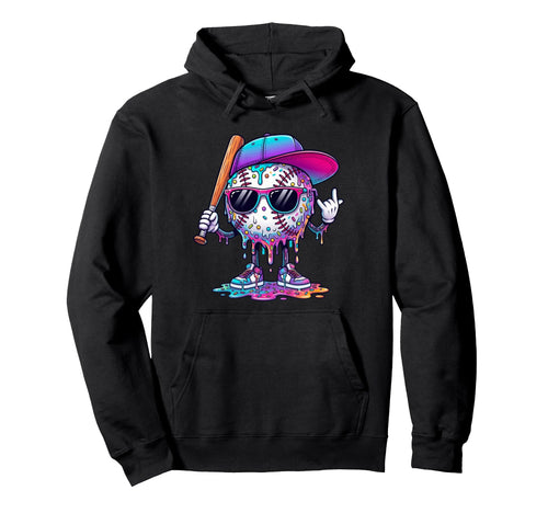 Baseball Drip Ice Cream Drip Baseball Hoodie - Streetwear Style Men Women - T-Shirt, Sweatshirt, Hoodie