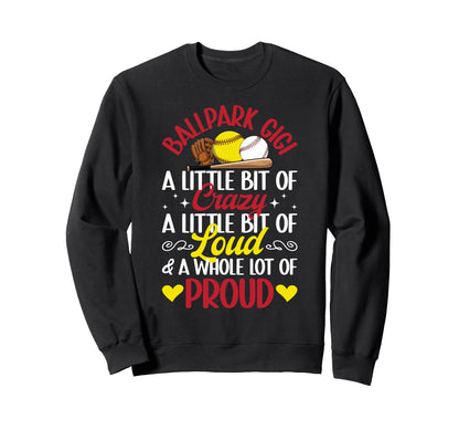 Ballpark Gigi Definition Baseball Sweatshirt - Custom Art Print for Adults - T-Shirt, Sweatshirt, Hoodie