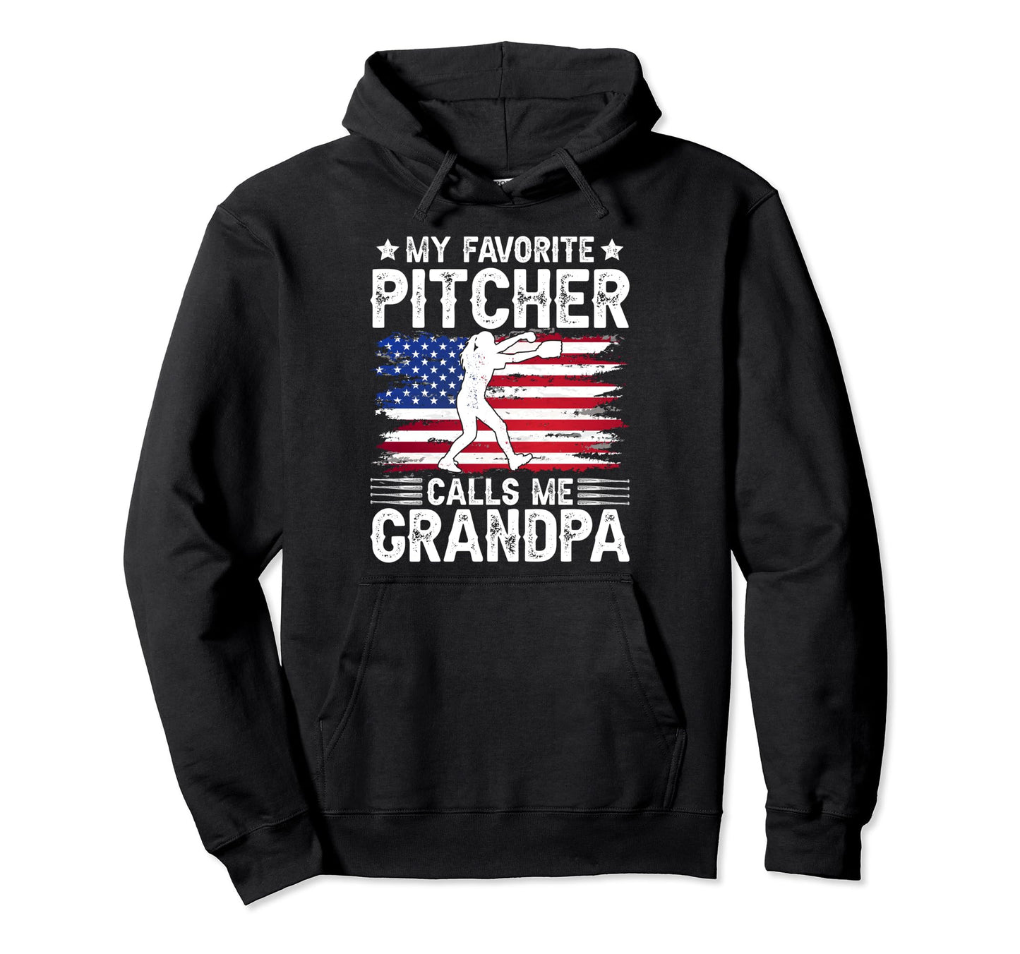 My Favorite Baseball Pitcher Grandpa Hoodie - Streetwear Style Unisex - T-Shirt, Sweatshirt, Hoodie
