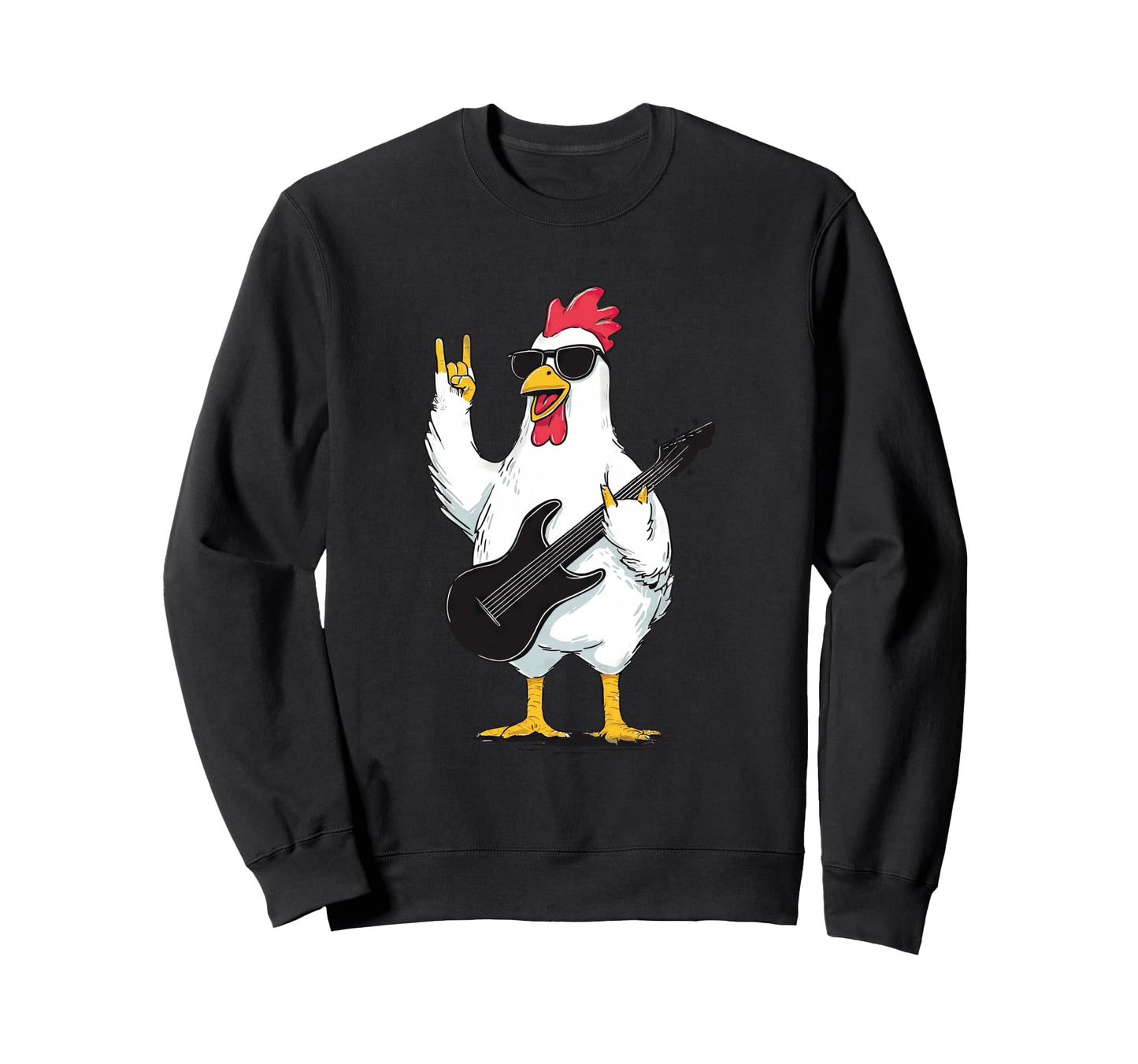 Rock Chicken Funny Animal Sweatshirt - Casual Everyday Wear Unisex - T-Shirt, Sweatshirt, Hoodie