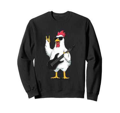 Rock Chicken Funny Animal Sweatshirt - Casual Everyday Wear Unisex - T-Shirt, Sweatshirt, Hoodie