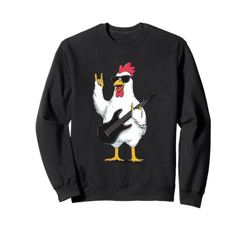 Rock Chicken Funny Animal Sweatshirt - Casual Everyday Wear Unisex - T-Shirt, Sweatshirt, Hoodie