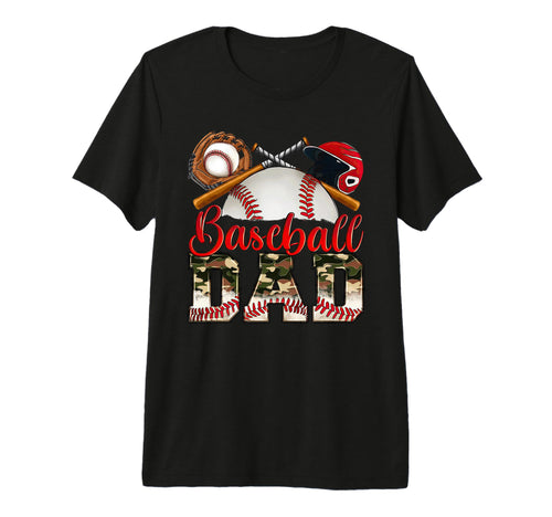 Baseball Dad Player Fan Family Pride T-Shirt - Custom Art Print for Adults - T-Shirt, Sweatshirt, Hoodie
