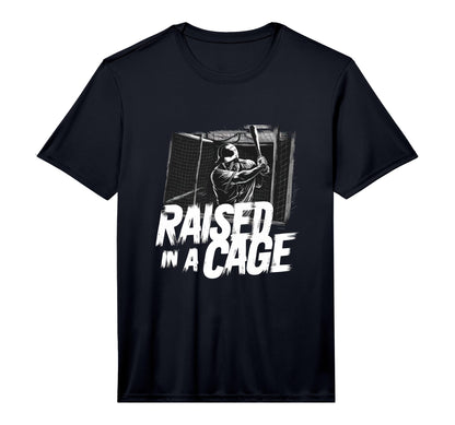 Raised Cage Baseball Player Funny T-Shirt - Graphic Print Men Women - T-Shirt, Sweatshirt, Hoodie