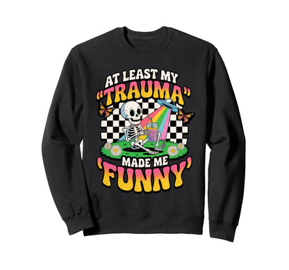 Funny Skeleton Rainbow Ufo Sweatshirt - Casual Everyday Wear for Adults - T-Shirt, Sweatshirt, Hoodie