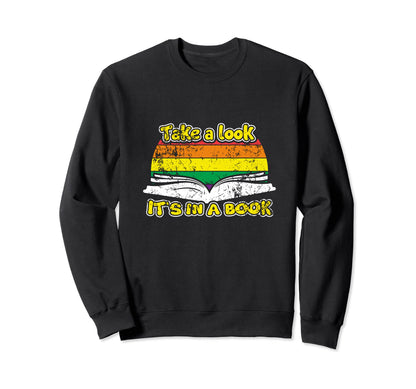 Rainbow Reading Book Book Lover Sweatshirt - Graphic Print for Adults - T-Shirt, Sweatshirt, Hoodie