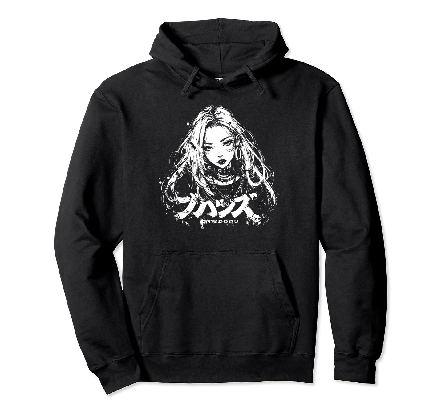 Goth Grunge Demon Anime Waifu Horror Alt Hoodie - Trendy Graphic Unisex - T-Shirt, Sweatshirt, Hoodie