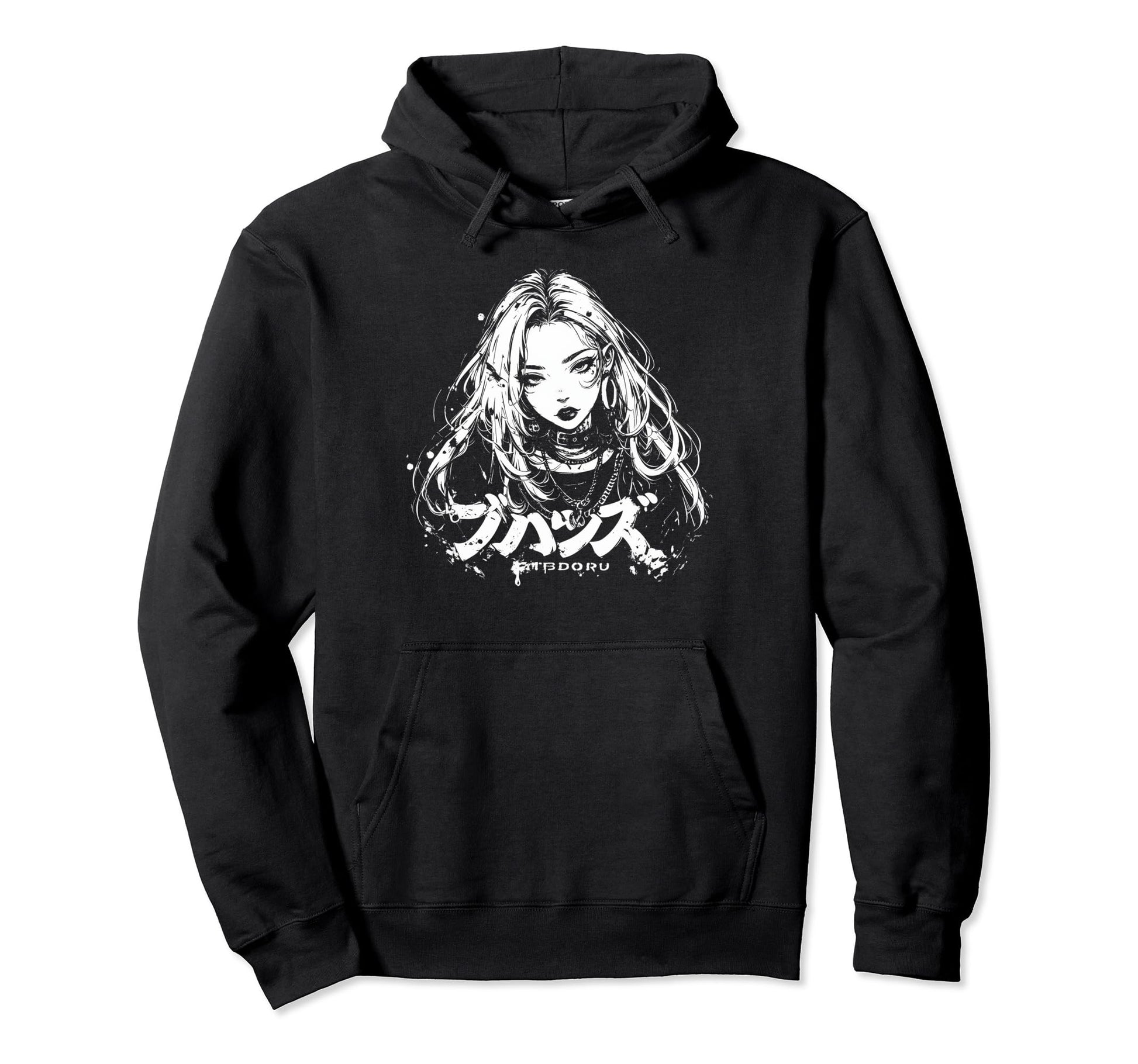 Goth Grunge Demon Anime Waifu Horror Alt Hoodie - Trendy Graphic Unisex - T-Shirt, Sweatshirt, Hoodie
