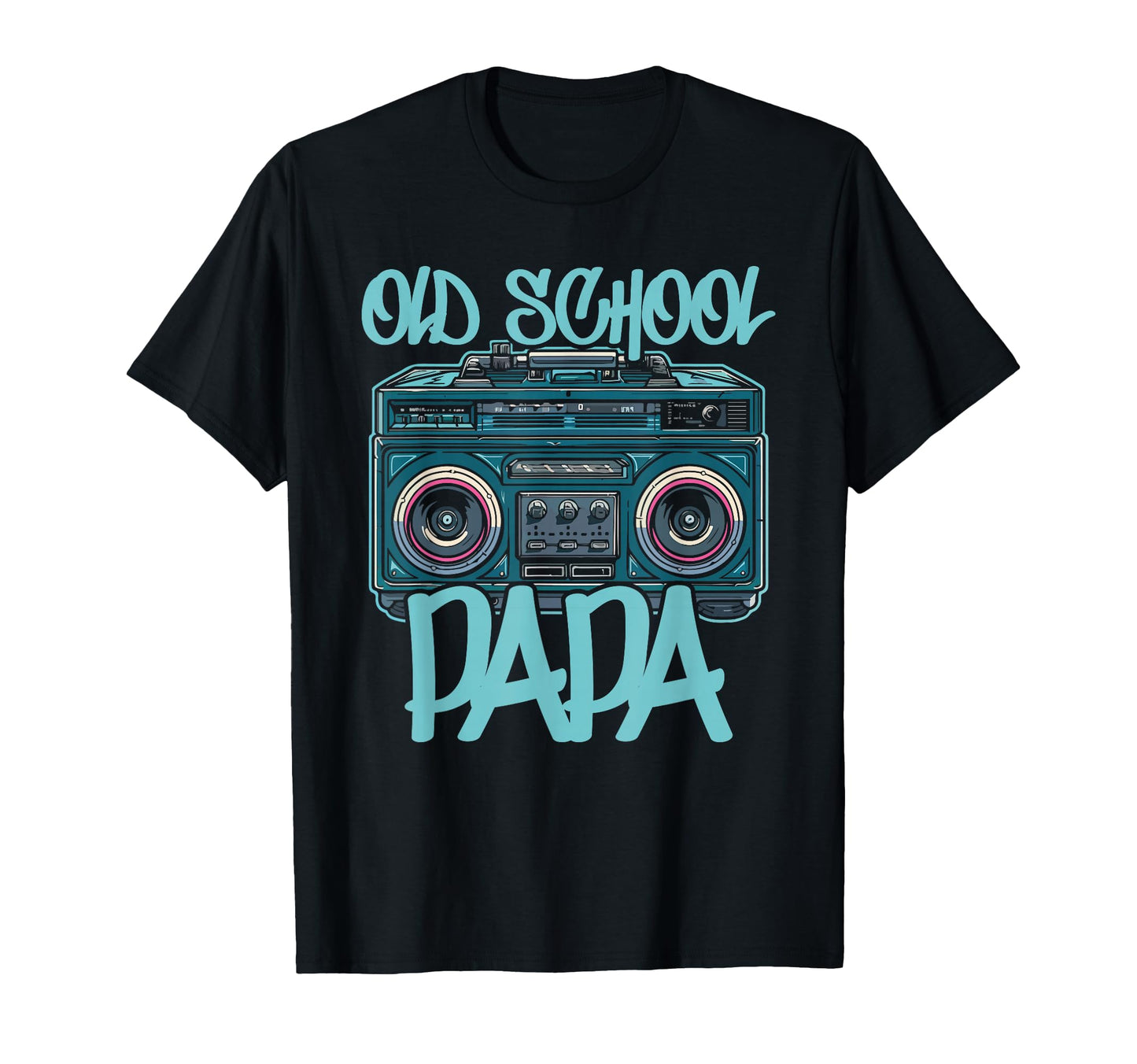 Old School Papa Boombox Vibes 70S 80S T-Shirt - Custom Art Print Men Women - T-Shirt, Sweatshirt, Hoodie