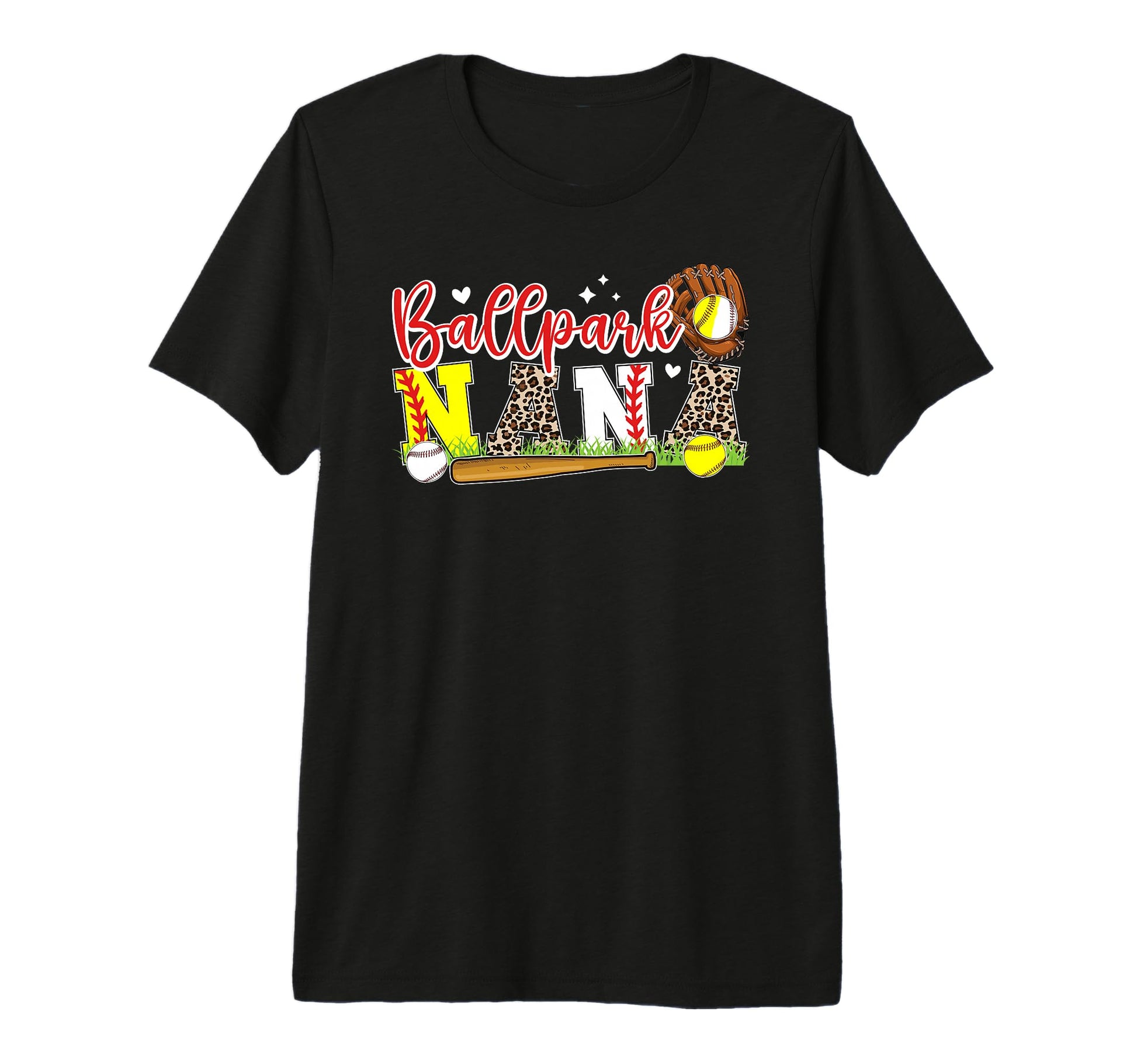 Ballpark Nana Softball Baseball Nana T-Shirt - Unique Graphic for Adults - T-Shirt, Sweatshirt, Hoodie