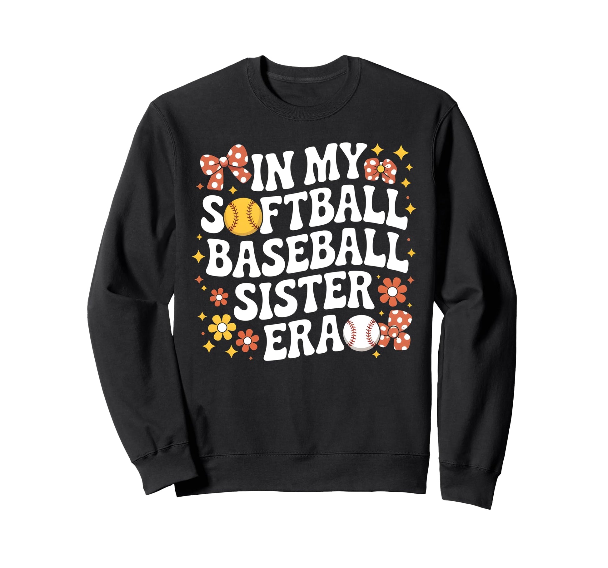 My Softball Baseball Sister Era Sweatshirt - Aesthetic Graphic Unisex - T-Shirt, Sweatshirt, Hoodie