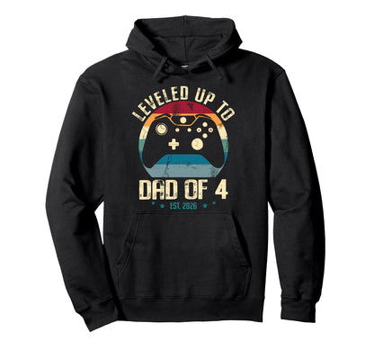 I Leveled Up To Dad 4 2026 New Gamer Daddy Hoodie - Novelty Apparel Unisex - T-Shirt, Sweatshirt, Hoodie