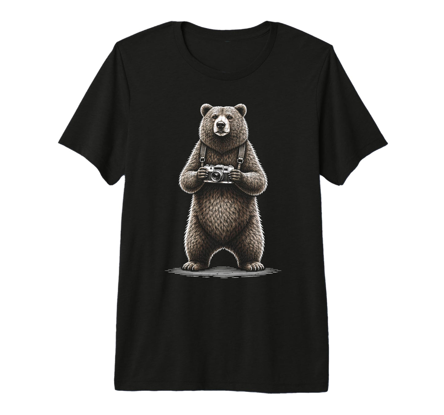 Funny Bear Photographer Camera Photography T-Shirt - Unique Graphic Unisex - T-Shirt, Sweatshirt, Hoodie
