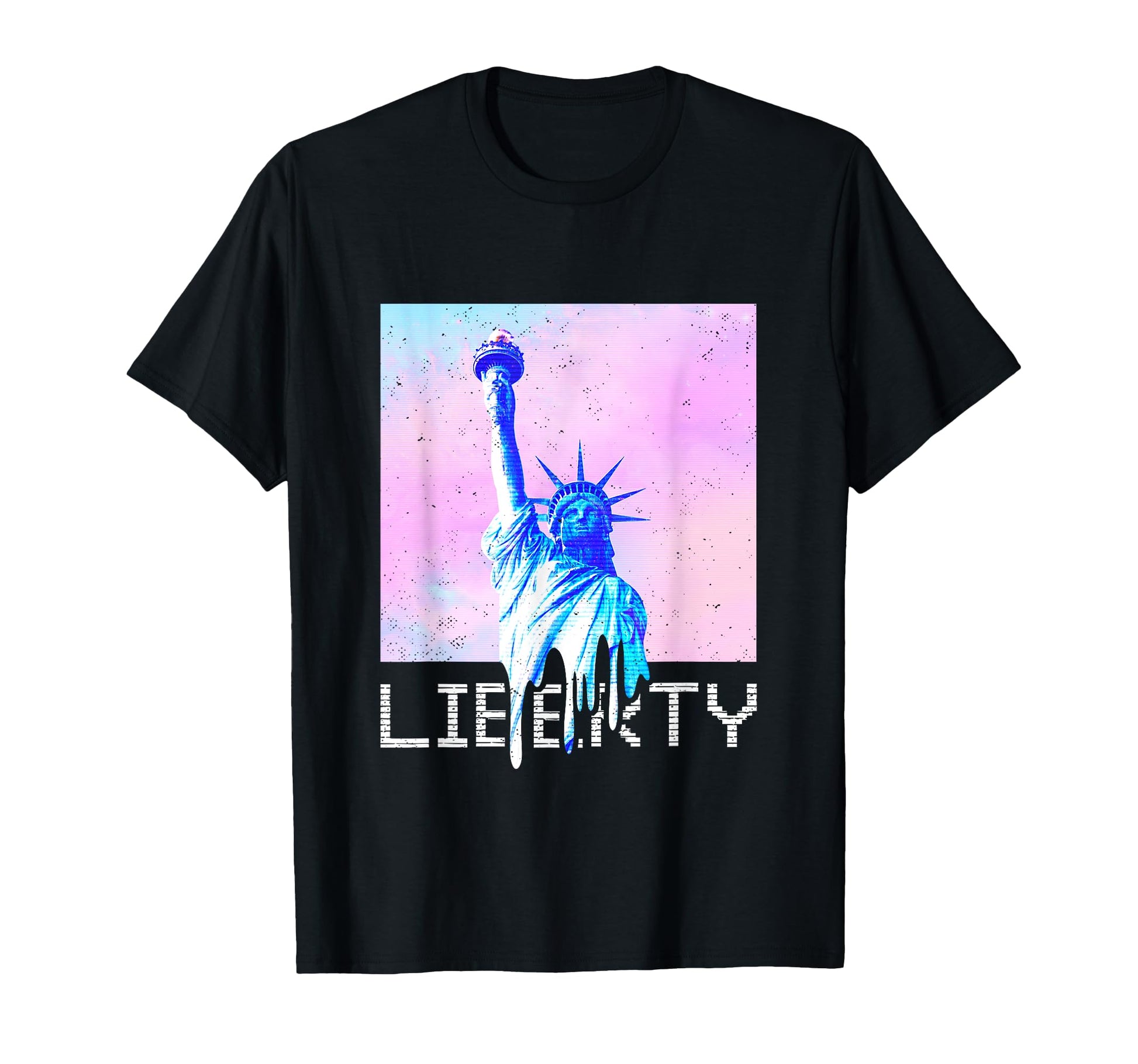 Liberty Statue Vaporwave Aesthetic T-Shirt - Trendy Graphic for Adults - T-Shirt, Sweatshirt, Hoodie