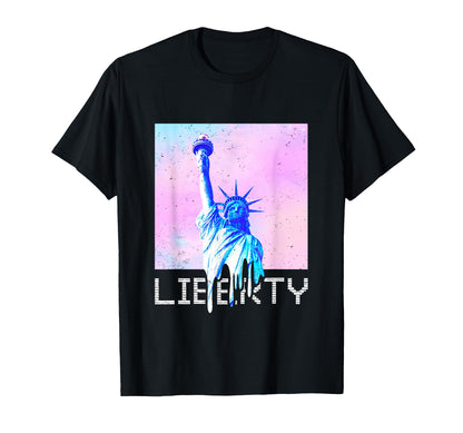 Liberty Statue Vaporwave Aesthetic T-Shirt - Trendy Graphic for Adults - T-Shirt, Sweatshirt, Hoodie