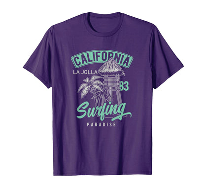La Jolla 70S 80S Throwback Surf T-Shirt - Fun Novelty Design Men Women - T-Shirt, Sweatshirt, Hoodie