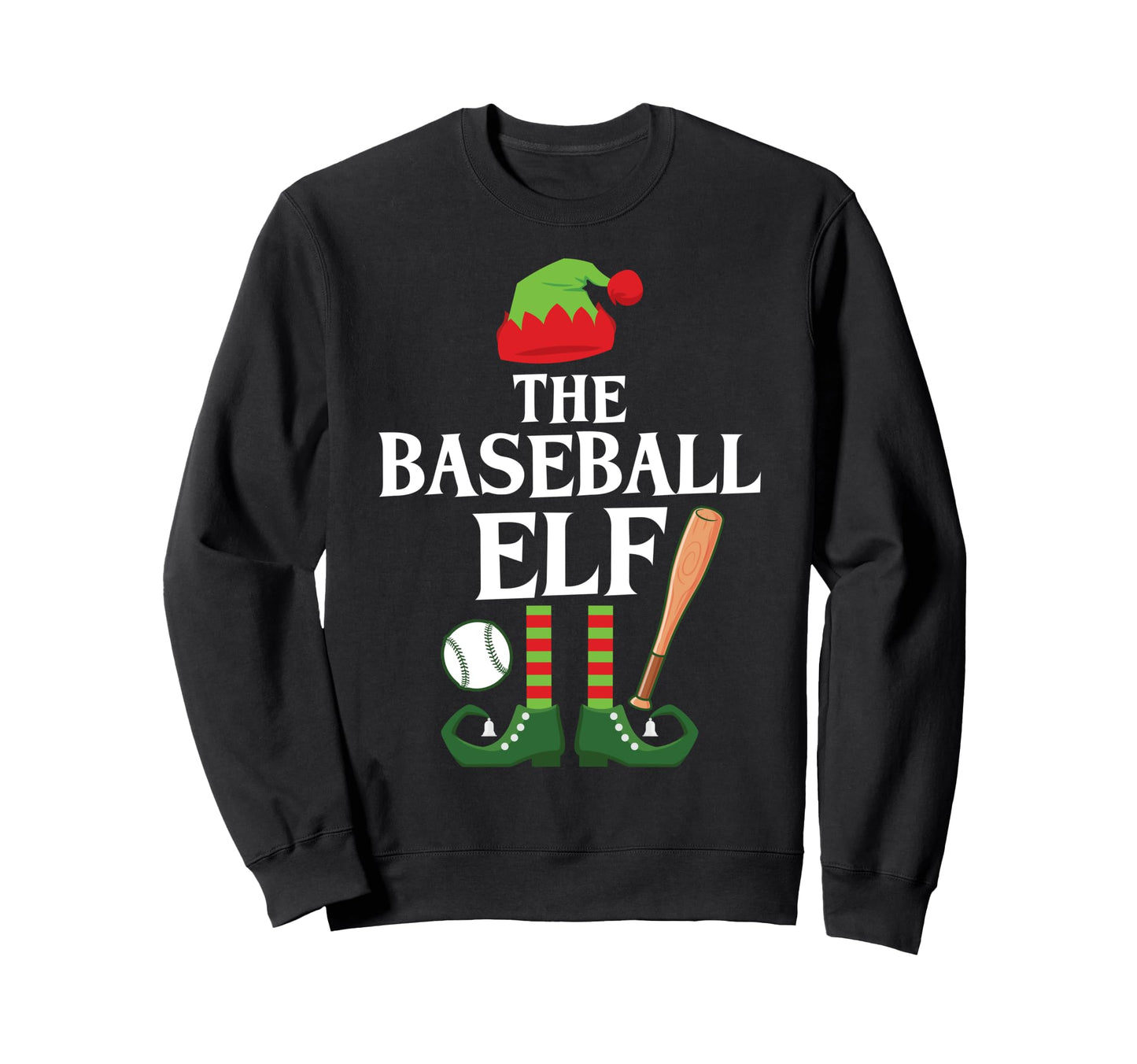 Baseball Elf Family Group Matching Sweatshirt - Streetwear Style Men Women - T-Shirt, Sweatshirt, Hoodie