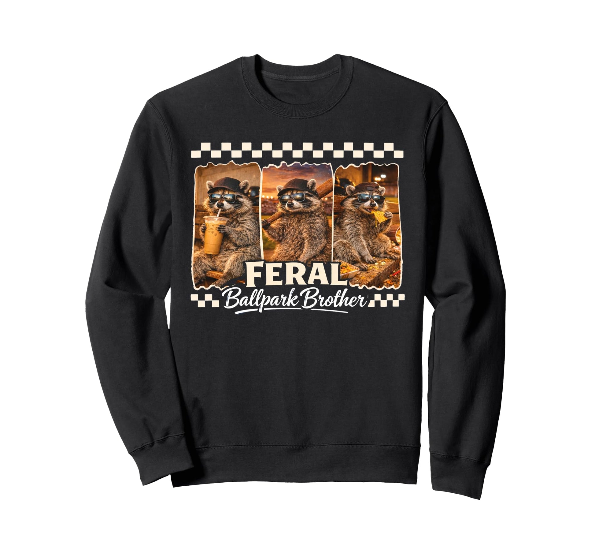 Raccoon And Scooter Feral Sweatshirt - Casual Everyday Wear for Adults - T-Shirt, Sweatshirt, Hoodie