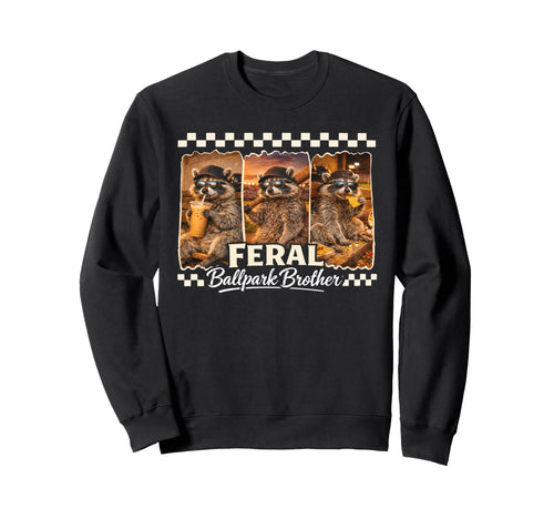Raccoon And Scooter Feral Sweatshirt - Casual Everyday Wear for Adults - T-Shirt, Sweatshirt, Hoodie