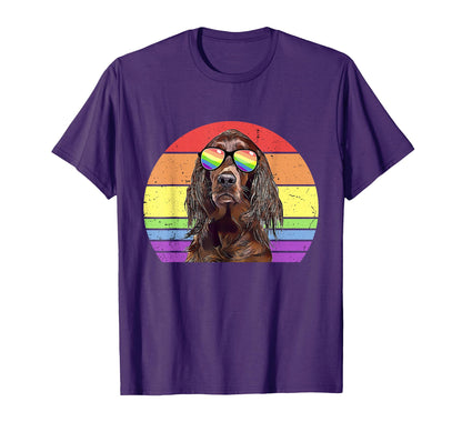 Lgbtq Irish Setter Dog Rainbow Love T-Shirt - Novelty Apparel Men Women - T-Shirt, Sweatshirt, Hoodie