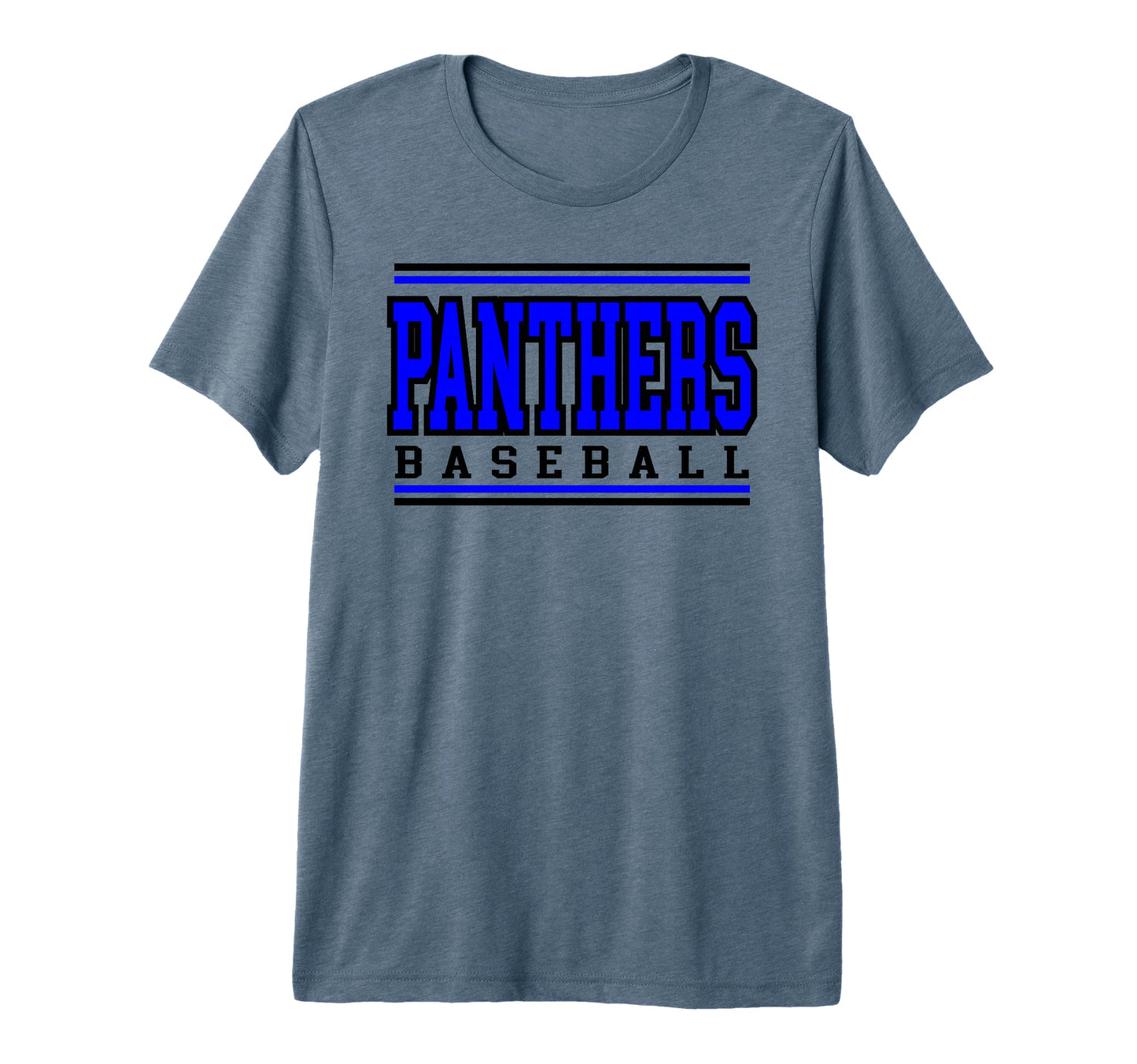 Panther Baseball Mom Game Day Blue T-Shirt - Casual Everyday Wear Unisex - T-Shirt, Sweatshirt, Hoodie