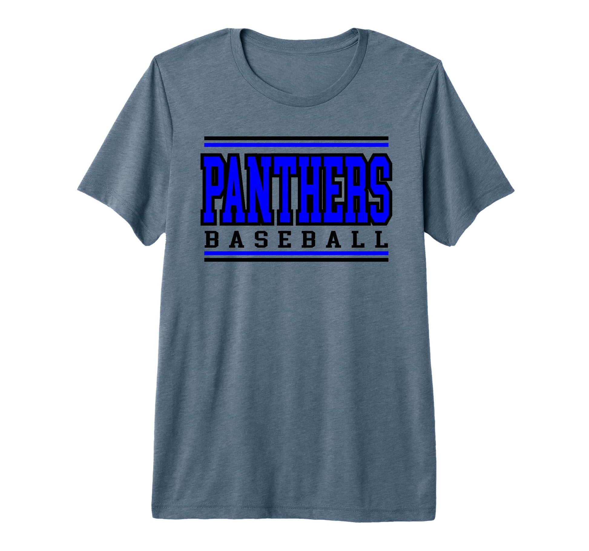 Panther Baseball Mom Game Day Blue T-Shirt - Casual Everyday Wear Unisex - T-Shirt, Sweatshirt, Hoodie