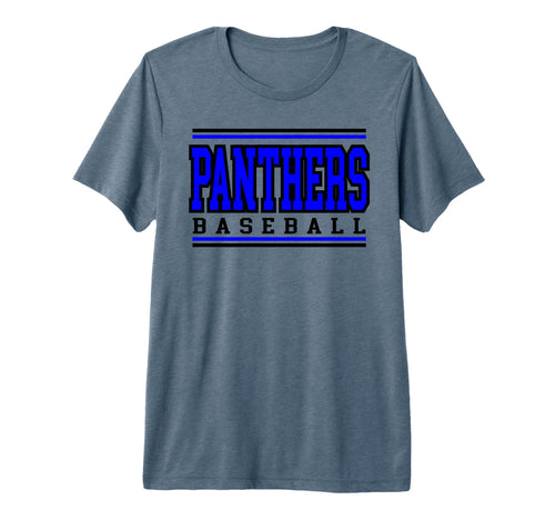 Panther Baseball Mom Game Day Blue T-Shirt - Casual Everyday Wear Unisex - T-Shirt, Sweatshirt, Hoodie