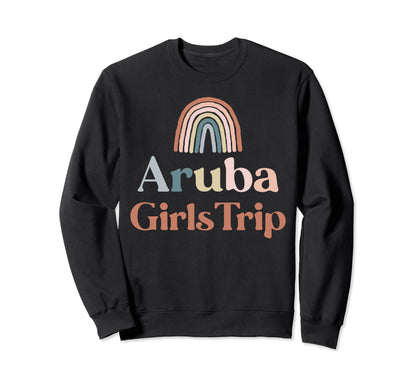 Aruba Trip Boho Rainbow Group Matching Sweatshirt - Minimalist Print Unisex - T-Shirt, Sweatshirt, Hoodie