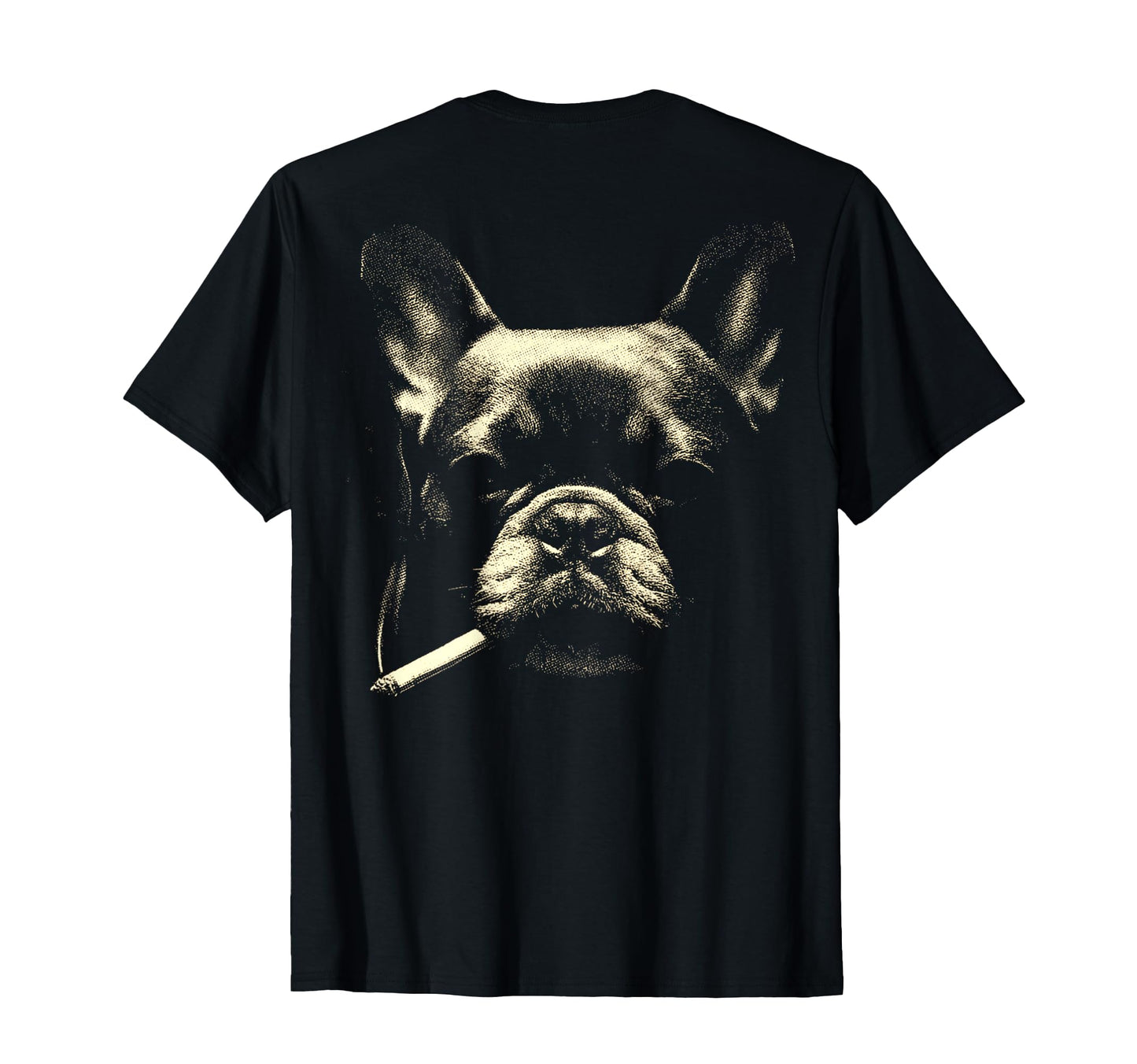 French Bulldog Smoking Cigarette T-Shirt - Unique Graphic for Adults - T-Shirt, Sweatshirt, Hoodie