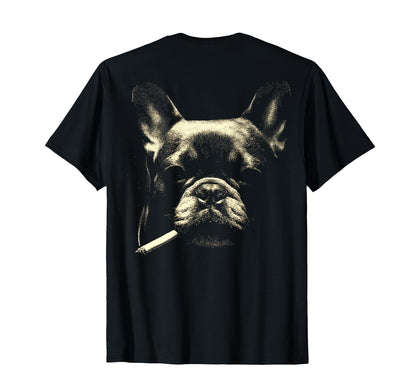 French Bulldog Smoking Cigarette T-Shirt - Unique Graphic for Adults - T-Shirt, Sweatshirt, Hoodie
