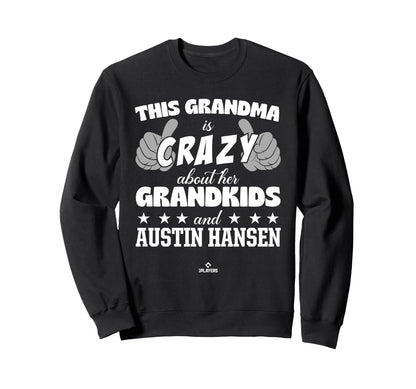 Grandma Crazy Austin Hansen Sweatshirt - Minimalist Print for Adults - T-Shirt, Sweatshirt, Hoodie