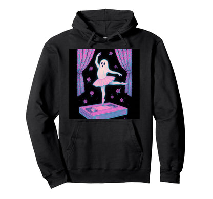 Vaporwave Ghost Ballerina Goth Hoodie - Casual Everyday Wear Unisex - T-Shirt, Sweatshirt, Hoodie
