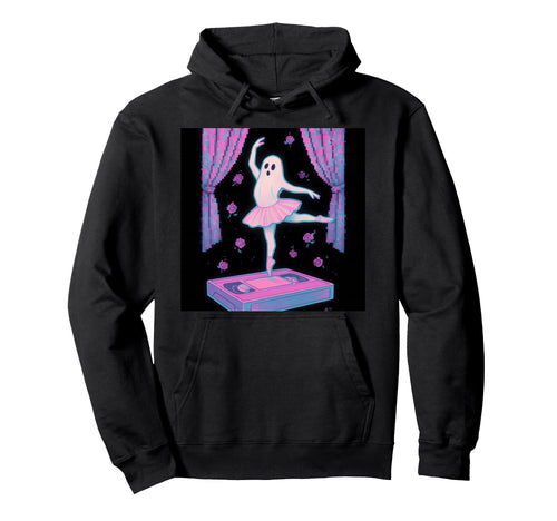Vaporwave Ghost Ballerina Goth Hoodie - Casual Everyday Wear Unisex - T-Shirt, Sweatshirt, Hoodie