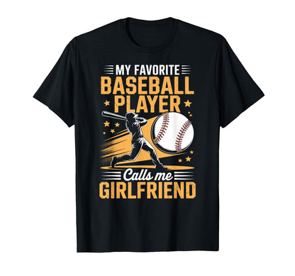 My Favorite Baseball Player Calls Me T-Shirt - Minimalist Print Men Women - T-Shirt, Sweatshirt, Hoodie