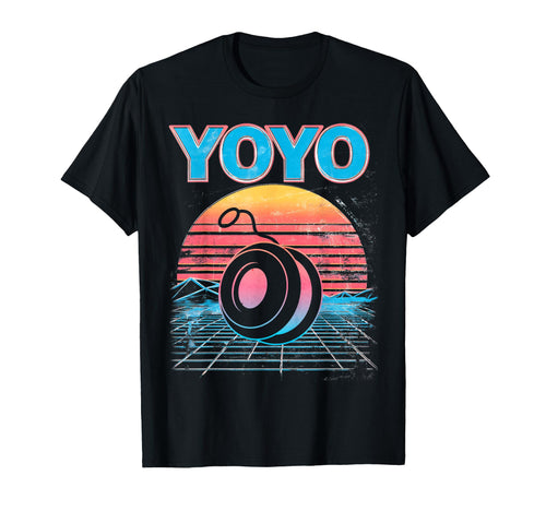 Yoyo Toy Vaporwave Aesthetic Sunset T-Shirt - Novelty Apparel Unisex - T-Shirt, Sweatshirt, Hoodie