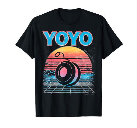 Yoyo Toy Vaporwave Aesthetic Sunset T-Shirt - Novelty Apparel Unisex - T-Shirt, Sweatshirt, Hoodie
