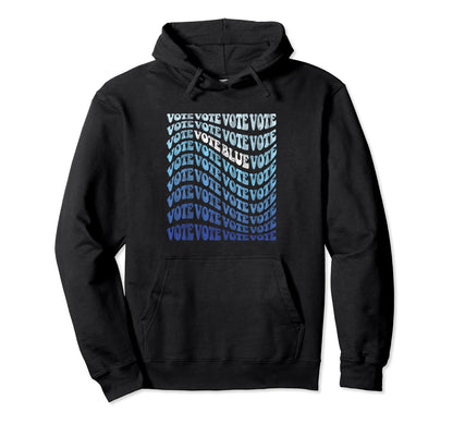 Vote Blue Wave 2024 Vote Democrat Boho Hoodie - Custom Art Print Unisex - T-Shirt, Sweatshirt, Hoodie